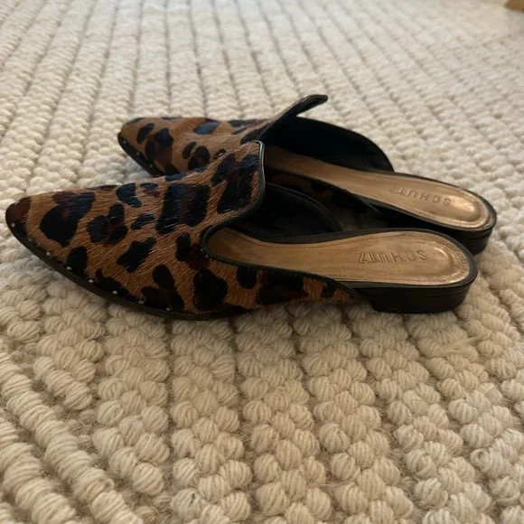 SCHUTZ Animal Print Slip-On Mules - Picture 3 of 3